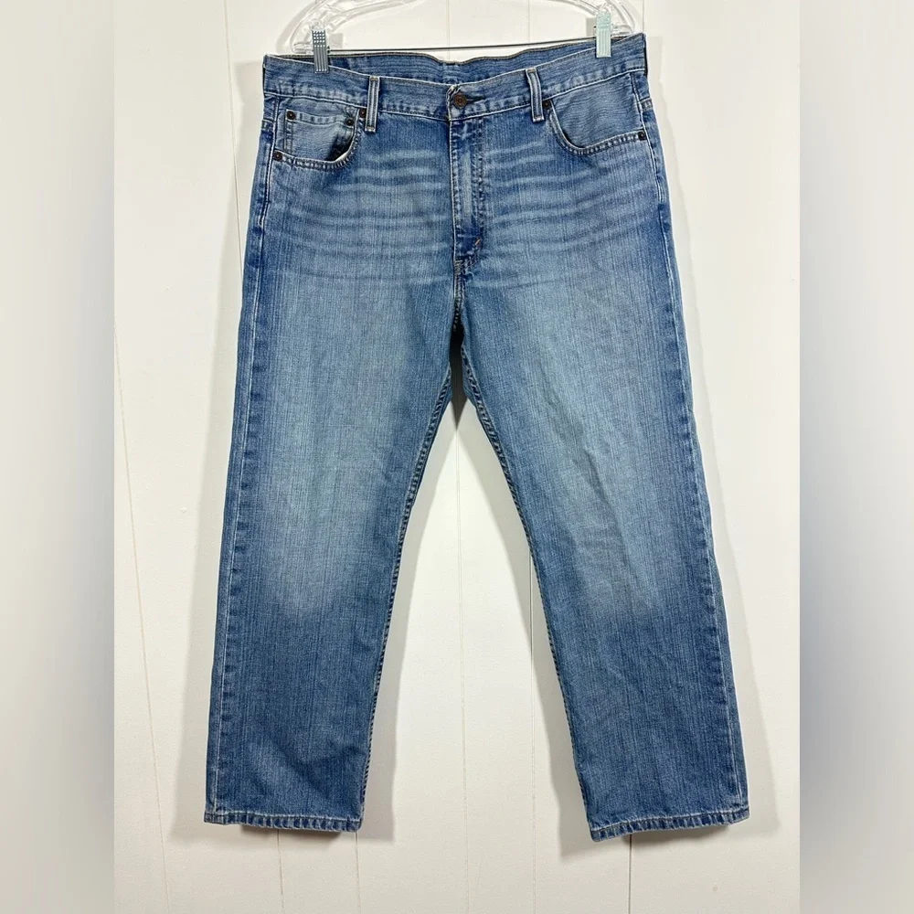 Levis Mens 569 Blue Denim Straight Leg Jeans Size 36x30